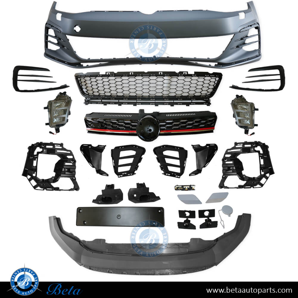 Front Bumper assembly for Volkswagen Golf 7.5 GTI 2017-2019 models, Part Number 5G0807217GA Front Bumper assembly for Volkswagen Golf 7.5 GTI 2017-2019 models, Part Number 5G0807217GA